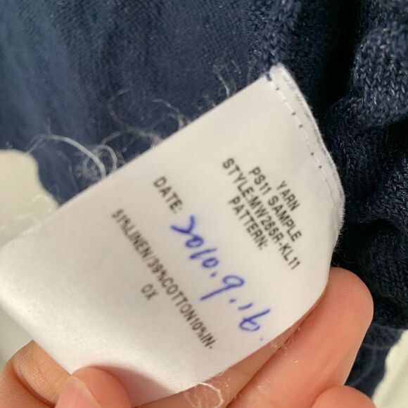 Lafayette 148 blue shimmer cardigan M - Picture 2 of 5